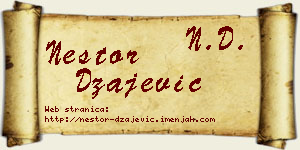 Nestor Džajević vizit kartica